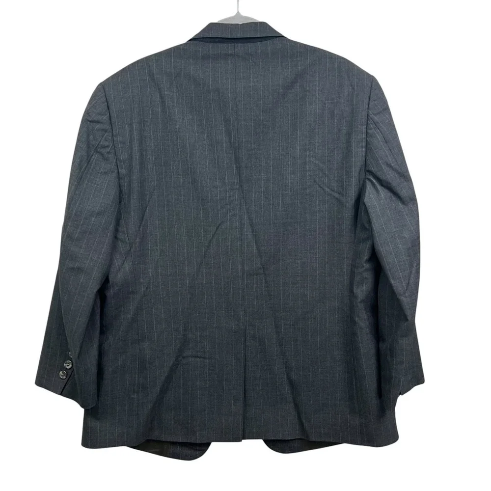 Brooks Brothers Mens Wool Pinstripe Blazer Suit 2 Button Vented Gray Size 42S